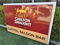 Carlton draught bar sign 1230 high, 1830 wide