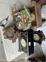 Five old clocks for restoration