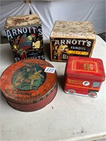 3 Arnotts biscuits and 1 Mackintosh's assortments