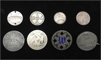 Victorian Love Token / Coins (8) Pictorial
