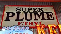 NO RESERVE - Super Plume sign 1800mm x 900mm