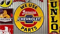 NO RESERVE - Chevrolet Parts round sign 1200mm