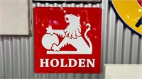 NO RESERVE -Holden red/white sign 610mm x 610mm