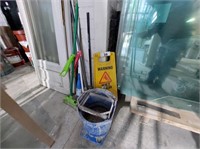 Cleaning Sundries incl Mop, Broom & Safety Signs