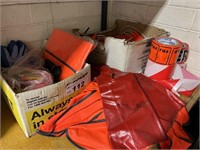 Qty Safety Flags, Vests, Gloves & Hazard Tape