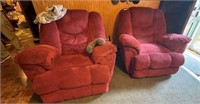 Two Upholstered Recliners