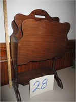 OLD WOODEN MAGAZINE RACK