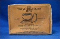 White Beauty Electric Co. Toy & Travelers Iron Box