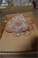 Rose Glass Compote