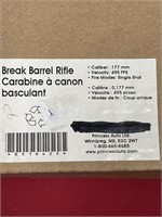 Break barrel rifle .177 calibre