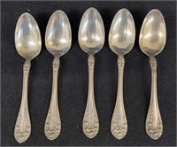 (5) RW&S Sterling Silver Marked 1898 Spoons