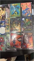 6 sheets in plastic Spider-Man 
X factor cards