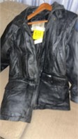 Mens leather 3/4 length autumn trails jacket