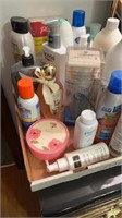 Box of shampoo hair products & more