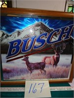 BUSH BEER MIRRORED SIGN 28 X 25