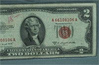 1953 $2.00 Red Seal US Bill