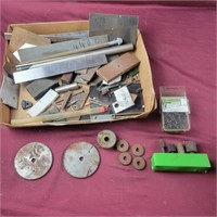Box Lot with Grinding Buts, Gears, Screws, scrap