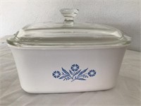 Vintage Corning Ware Dish with lid. 7x5x3