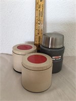 Vintage Set of 3 Soup Thermos's