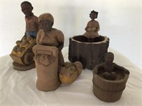 Vintage Pecan Resin Figurines