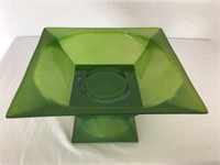 MCM Green Glass Candy Dish