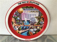 Vintage 1982 coke tray from worlds fair