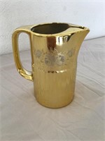 VTG gold Picture Vase
