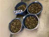 4 TIMES THE MONEY-4- BUCKETS OF 9MM USED BRASS
