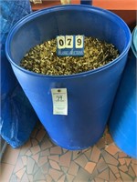 55 GAL DRUM OF USED 40 CAL BRASS
