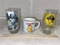 Pirates Glass Mug & King Kong Glass & Garfield Nur