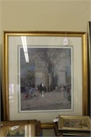 Framed Print of Buildings and People