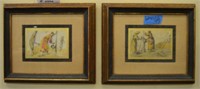 Framed Pair of Small Pictures
