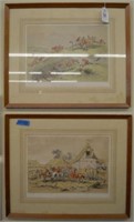 Framed Pair of English Hunt Scenes