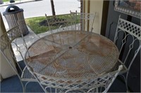 5 Piece Wrought Iron Patio Table and Chairs