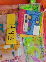 43 - NEW WMC LOT OF 5 WHIMSICAL PENCIL BAGS (H43)