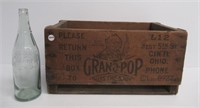 Vintage Grand-Pop Soda Wood Crate (Measures 18" x