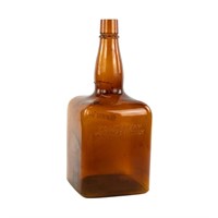 Oversized Mount Vernon Amber Glass Whiskey Bottle