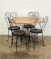 Vintage Ice Cream Parlor Table & Chairs Set