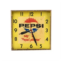 Vintage Lighted Pepsi Bar Diner Wall Clock