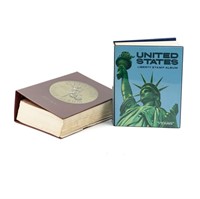 (2) Harris Citation Stamp Album & US Liberty Stamp