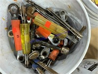 Bucket of assorted gear wrench is open in Wrenches