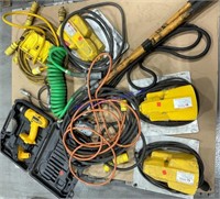 De Walt drill, electrical cords, Square D foot con