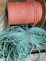 Assorted open spools of poly rope