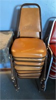Brown stacking chairs X7