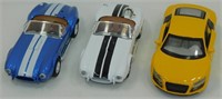 6 New Pull-Back Cars - 2 ea of 3 Different Cars