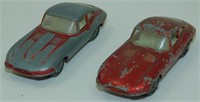 Pair of Vintage Lesney "E" Type Jaguar Die Cast