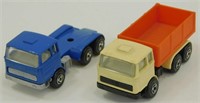 Pair of Efsi Mercedes Die Cast Trucks - Made in