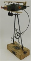 * Vintage Biplane Toy on Stand