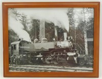 * Vintage Black & White Locomotive Picture -