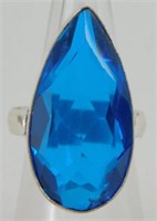 Swiss Blue Topaz Ring - Size 7 1/2